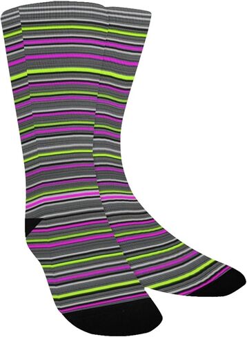 جوارب للمشي لمسافات طويلة مطبوعة بشبكة نيون - جوارب شتوية حرارية سميكة دافئة للأولاد والبنات الصغار للمدرسة، والارتداء اليومي والأنشطة الخارجية in Kuwait