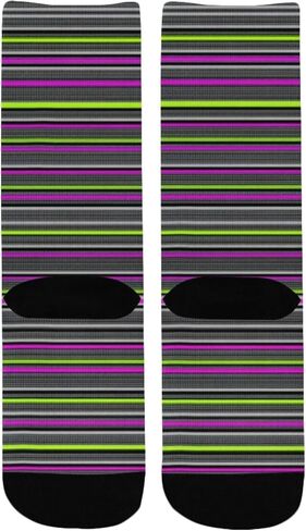 جوارب للمشي لمسافات طويلة مطبوعة بشبكة نيون - جوارب شتوية حرارية سميكة دافئة للأولاد والبنات الصغار للمدرسة، والارتداء اليومي والأنشطة الخارجية in Kuwait