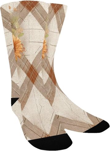 جوارب عباد الشمس منقوشة باللون الأصفر للمشي لمسافات طويلة - جوارب شتوية حرارية سميكة دافئة للأطفال الصغار للأولاد والبنات للمدرسة، والارتداء اليومي والأنشطة الخارجية in Kuwait