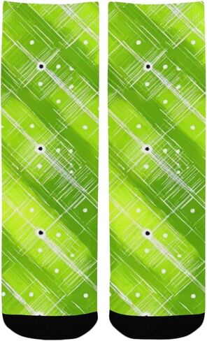 جوارب المشي لمسافات طويلة باللون الأخضر بطبعة جوهرة نيون - جوارب شتوية حرارية سميكة دافئة للأطفال الصغار للأولاد والبنات للمدرسة، والارتداء اليومي والأنشطة الخارجية in Kuwait