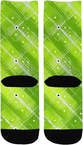 جوارب المشي لمسافات طويلة باللون الأخضر بطبعة جوهرة نيون - جوارب شتوية حرارية سميكة دافئة للأطفال الصغار للأولاد والبنات للمدرسة، والارتداء اليومي والأنشطة الخارجية in Kuwait