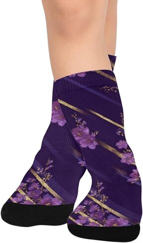 جوارب أنيقة للمشي على شكل فن الأزهار - جوارب شتوية حرارية سميكة دافئة للأطفال الصغار للأولاد والبنات للمدرسة، والارتداء اليومي والأنشطة الخارجية in Kuwait