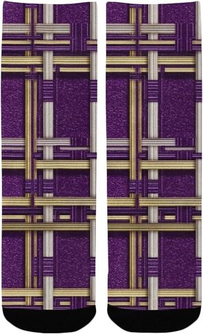 جوارب ريجال أوركيد أرجوانية منقوشة للمشي لمسافات طويلة - جوارب شتوية حرارية سميكة دافئة للأولاد والبنات للمدرسة، والارتداء اليومي والأنشطة الخارجية in Kuwait