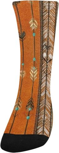 جوارب المشي لمسافات طويلة بطبعة أسهم قبلية فنية - جوارب شتوية حرارية سميكة دافئة للأولاد والبنات الصغار للمدرسة، والارتداء اليومي والأنشطة الخارجية in Kuwait