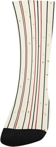 جوارب للمشي لمسافات طويلة مطبوعة بخطوط منقطة - جوارب شتوية حرارية سميكة دافئة للأطفال الصغار للأولاد والبنات للمدرسة، والارتداء اليومي والأنشطة الخارجية in Kuwait