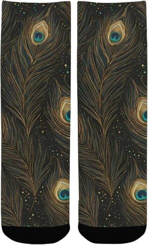 جوارب التنزه سيرًا على الأقدام من Art Nocturnal Peacocks - جوارب شتوية سميكة دافئة للأولاد والبنات الصغار للمدرسة، والارتداء اليومي والأنشطة الخارجية in Kuwait