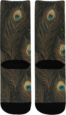 جوارب التنزه سيرًا على الأقدام من Art Nocturnal Peacocks - جوارب شتوية سميكة دافئة للأولاد والبنات الصغار للمدرسة، والارتداء اليومي والأنشطة الخارجية in Kuwait
