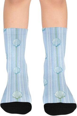 جوارب Ocean Wave الناعمة باللون الأزرق للمشي لمسافات طويلة - جوارب شتوية حرارية سميكة دافئة للأطفال الصغار للأولاد والبنات للمدرسة، والارتداء اليومي والأنشطة الخارجية in Kuwait