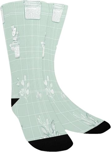 جوارب لطيفة منقوشة على شكل زهور فنية - جوارب شتوية سميكة دافئة للأولاد والبنات الصغار للمدرسة، والارتداء اليومي والأنشطة الخارجية in Kuwait