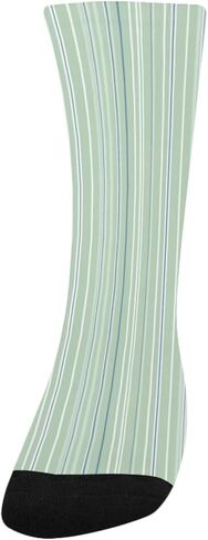 جوارب المشي لمسافات طويلة باللون الأخضر بطبعة خطوط النعناع - جوارب شتوية حرارية سميكة دافئة للأولاد والبنات للمدرسة، والارتداء اليومي والأنشطة الخارجية in Kuwait