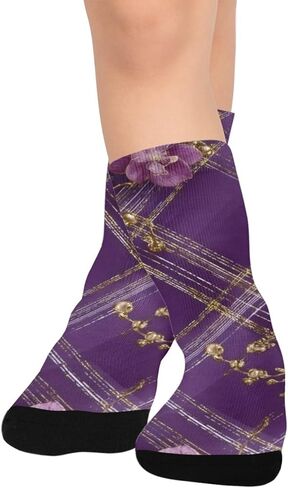 جوارب ريجال أوركيد منقوشة للمشي لمسافات طويلة - جوارب شتوية حرارية سميكة دافئة للأولاد والبنات الصغار للمدرسة، والارتداء اليومي والأنشطة الخارجية in Kuwait