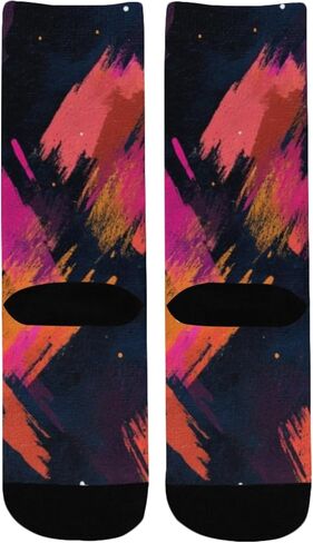 جوارب جريئة للمشي لمسافات طويلة على شكل فن تجريدي - جوارب شتوية حرارية سميكة دافئة للأطفال الصغار للأولاد والبنات للمدرسة، والارتداء اليومي والأنشطة الخارجية in Kuwait