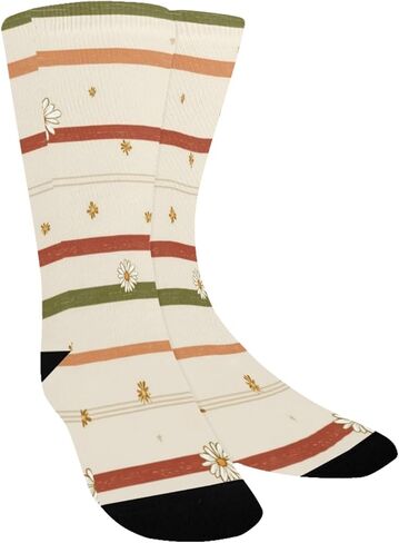 جوارب Harvest Stripe للمشي لمسافات طويلة - جوارب شتوية حرارية سميكة دافئة للأطفال الصغار للأولاد والبنات للمدرسة، والارتداء اليومي والأنشطة الخارجية in Kuwait