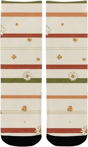 جوارب Harvest Stripe للمشي لمسافات طويلة - جوارب شتوية حرارية سميكة دافئة للأطفال الصغار للأولاد والبنات للمدرسة، والارتداء اليومي والأنشطة الخارجية in Kuwait