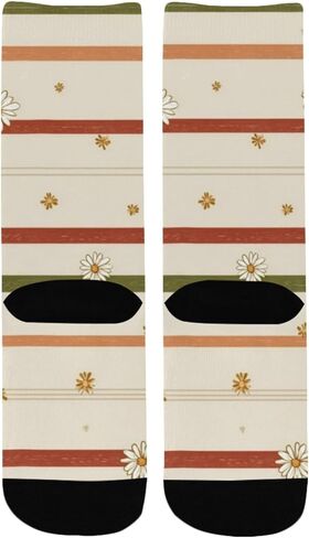 جوارب Harvest Stripe للمشي لمسافات طويلة - جوارب شتوية حرارية سميكة دافئة للأطفال الصغار للأولاد والبنات للمدرسة، والارتداء اليومي والأنشطة الخارجية in Kuwait