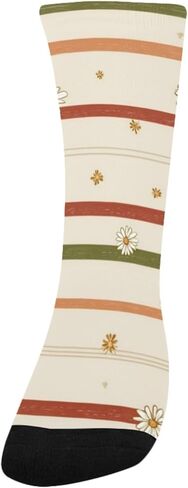 جوارب Harvest Stripe للمشي لمسافات طويلة - جوارب شتوية حرارية سميكة دافئة للأطفال الصغار للأولاد والبنات للمدرسة، والارتداء اليومي والأنشطة الخارجية in Kuwait