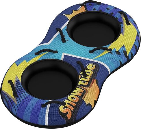 زلاجات أنبوبية للثلج قابلة للنفخ مقاس 48 بوصة، معدات تزلج شتوية شديدة التحمل وأنابيب ثلج للبالغين مع مادة سميكة وغطاء من القماش in Kuwait