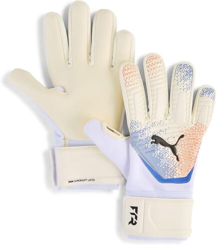 PUMA Unisex Future Match Negative Cut Goalkeeper Gloves, White-Glowing Red-Ultra Blue AH25, 7 in Saudi Arabia