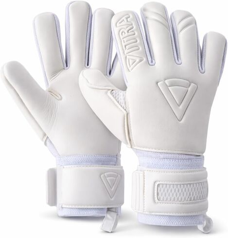 Professional Goalkeeper Gloves, 4+3 mm Protection, Level 5 Super Grip, Removable Finger Guard Protection, Youth and Adult, All-Levels in Saudi Arabia