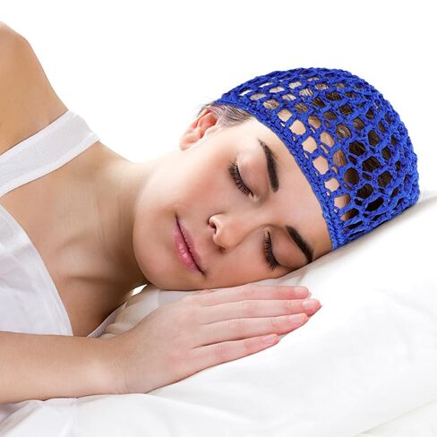3Pcs Crochet Hair Net, Mesh Hair Nets For Women Sleeping, Rayon Knit Snood, Mesh Crocheted Hairnet Sleep Cap Long Hairs Cover Ornament Thick, Soft Sleeping Hat Hairs Accessories in Saudi Arabia