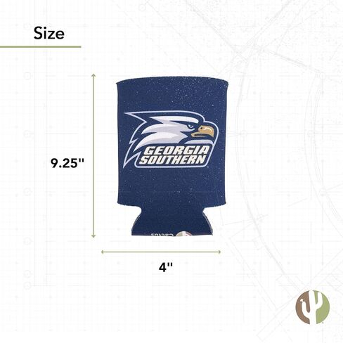 Desert Cactus Georgia Southern University Can Insulator GSU Eagles Beverage Cooler 1 Pack Foam 12oz Can Holder Single Sided (Design A) in Saudi Arabia