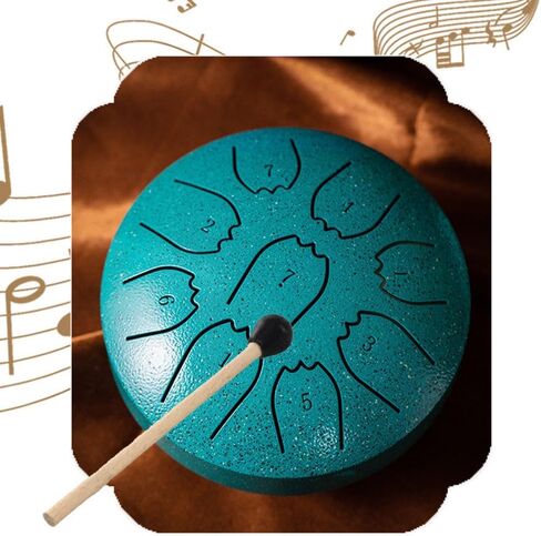 4 Inch 9 Notes Steel Tongue Chakra Drums,Steel Tongue Drum for Outside Garden,Waterproof Meditation Rain Chime,Drum Percussion Instrument with Soft Bag,Ideal Gift for Family & Friend in Saudi Arabia