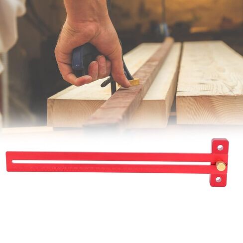 Woodworking Scriber T Square Ruler,Aluminum Alloy T Ruler T Type Scriber - Essential Tool for Precise Position Measurement in Furniture Making in Kuwait