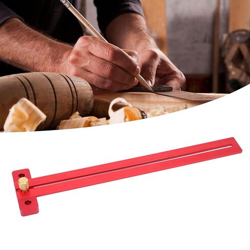 Woodworking Scriber T Square Ruler,Aluminum Alloy T Ruler T Type Scriber - Essential Tool for Precise Position Measurement in Furniture Making in Kuwait