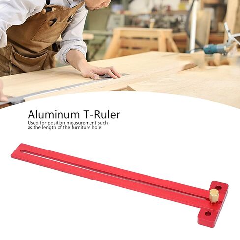 Woodworking Scriber T Square Ruler,Aluminum Alloy T Ruler T Type Scriber - Essential Tool for Precise Position Measurement in Furniture Making in Kuwait