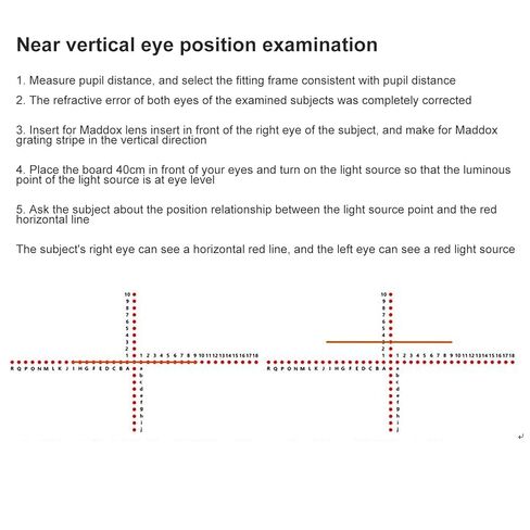 Optometry Test Tool, Wear Test ABS Optometry Inspection Board for Sight Detection in Kuwait
