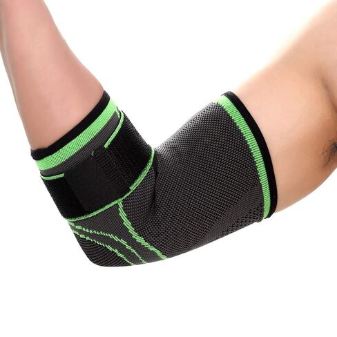 1 Pair Elbow Pads Breathable Support Basketball Football Protector Sleeve Brace Guard Soft Pad Volleyball Silicone(M: 24-26CM) in Saudi Arabia
