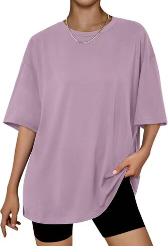 Outomet Womens Excertize Terts تمرين بالإضافة إلى حجم قصير الأكمام قمم قصيرة غير رسمية Tees Summer Endery Trendy 2025 in Kuwait