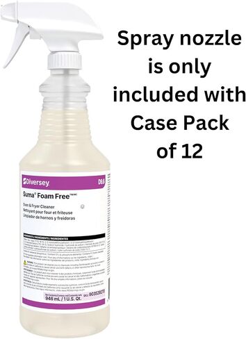 دايفرسي سوما 903529270 منظف الفرن السائل الخالي من الرغوة ومزيل الشحوم D9.6، 12 × 32 أونصة/946 مل زجاجات رش (عبوة من 12 قطعة) in Kuwait