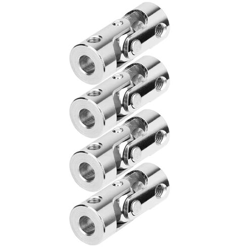 4 قطعة 4 مللي متر إلى 4 مللي متر الصلب العالمي المشترك كاردان اقتران موصل للتدوير نموذج لتقوم بها بنفسك عمود المحرك المناسب رمح قابل للتعديل in Kuwait