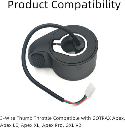مسرع خانق الإبهام للسكوتر الكهربائي gotrax gxl v2، استبدال صمام الخانق الأنثوي للتحكم في السرعة لـ gotrax apex pro/le/xl/hiboy s2/s2 pro وmegawheels s10/i9 in Kuwait