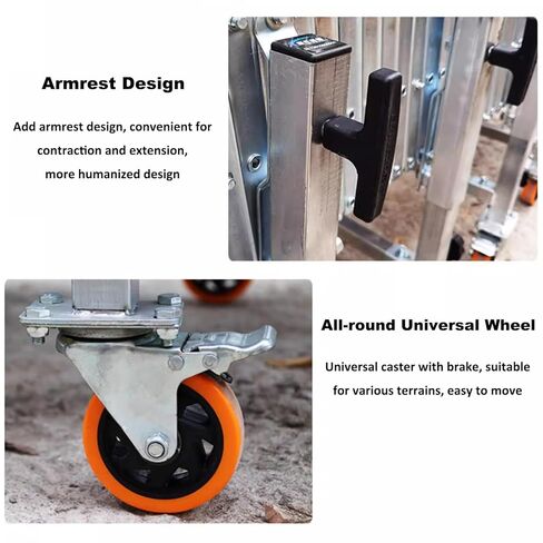 23.6 بوصة واسعة مرنة حزام ناقل غير مدعوم طاولة الأسطوانة قابلة للتوسيع طول 11.8 بوصة - 66.9 بوصة، ارتفاع قابل للتعديل 31.5 بوصة - 47.2 بوصة بكرات ناقلة محمولة للتعامل مع الشحن في المستودعات in Kuwait