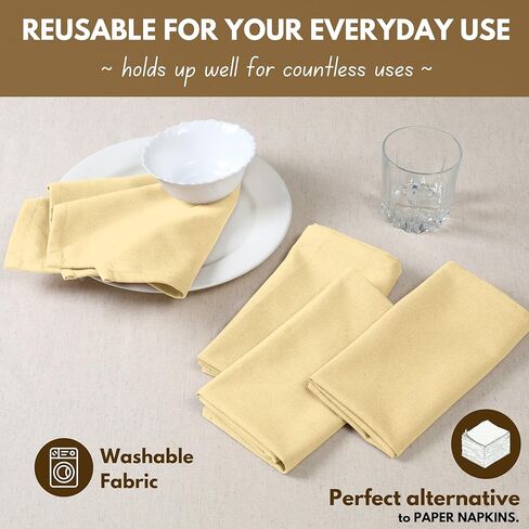 Native Fab Cloth Napkin Set of 12, 100% Cotton, Washable, Reusable Dinner Cloth Napkin 17x17 inches, Table Decor Napkins for Dinner, Events, Red in Kuwait