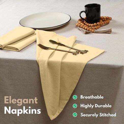 Native Fab Cloth Napkin Set of 12, 100% Cotton, Washable, Reusable Dinner Cloth Napkin 17x17 inches, Table Decor Napkins for Dinner, Events, Red in Kuwait