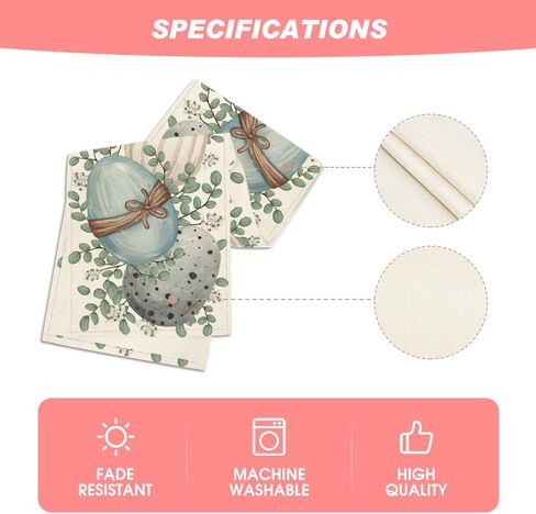 Artoid Mode Eucalyptus Egg Easter Table Runner, Spring Kitchen Dining Table Decor for Indoor Outdoor Home Party Decor 13x72 Inch in Saudi Arabia