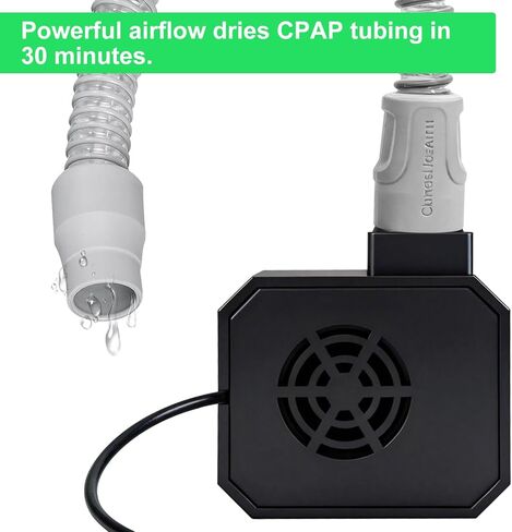 مجفف خرطوم CPAP ومروحة منفاخ أنبوبية للأنابيب العالمية 22 مم - منظف سريع الجفاف لأنابيب Resmed Airsense 11 10، BIPAP والعلامات التجارية الكبرى، مجموعة مستلزمات تنظيف السفر المحمولة مع حقيبة تخزين (أسود) in Kuwait