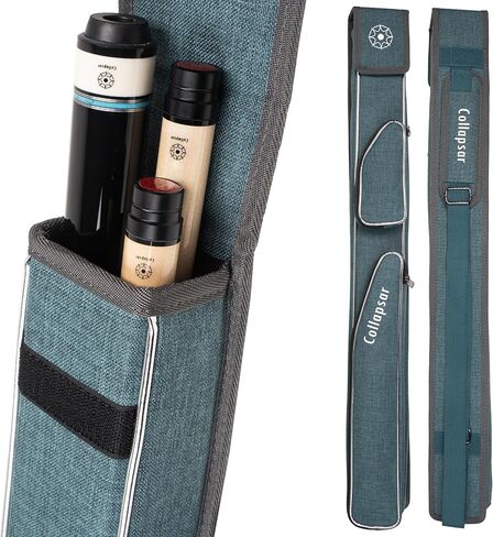 Collapsar 1x2 Pool Cue Case Holds 1 Butt and 2 Shafts,Heavy Duty Billiard Stick Bag with Adjustable Shoulder Straps in Saudi Arabia