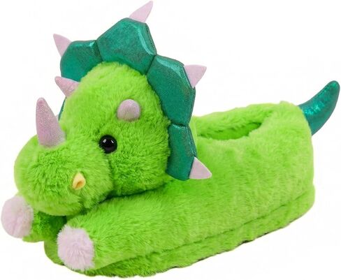 النساء النعال اللطيف للحيوانات الديناصورات مضحكة الجدة Triceratops Shark Slippers Dozy Fuzzy Soft Winter Warm Warm House Gistter Gipable Giper For Christmas & Birthday in Kuwait