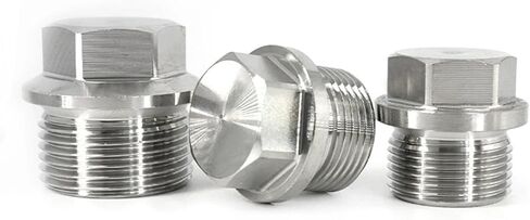 1 قطعة متري ذكر الموضوع 304 سداسية من الفولاذ المقاوم للصدأ نهاية غطاء شفة الخارجي مسدس زيت صلب وصلة أنابيب المياه (M30x1.5) in Kuwait