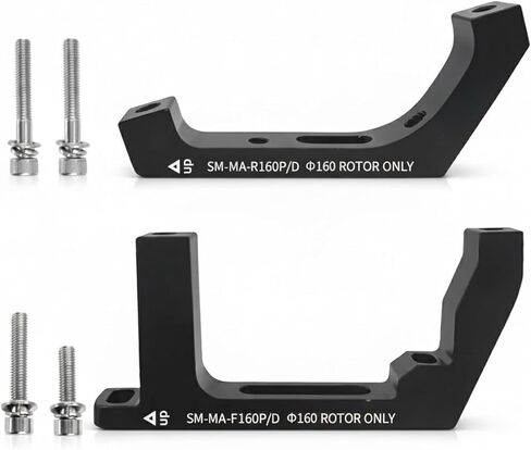 MTB Disc Brake Adapter Post Mount to is – CNC Aluminum Alloy +40 mm Rotor Increase – Compatible with 160/180/mm Rotors – Front & Rear – Bolts & Spacers Included in Saudi Arabia