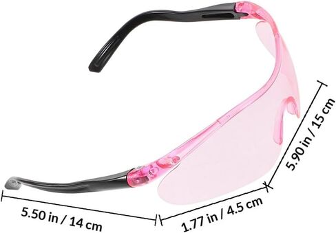 2pcs Safety Glasses Set Protective Goggles Size over Glasses Safety Eyewear for Outdoor Shooting and Games, Pink in Saudi Arabia