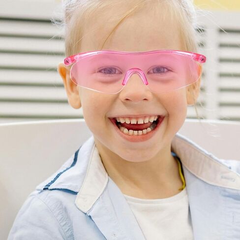 2pcs Safety Glasses Set Protective Goggles Size over Glasses Safety Eyewear for Outdoor Shooting and Games, Pink in Saudi Arabia