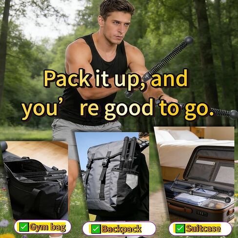 حبال معركة بدون حبال لصالة الألعاب الرياضية المنزلية، حبل معركة لاسلكي مرجح، حبال تمرين محمولة لتدريبات HIIT والقوة، حبال معركة ثقيلة للرجال والنساء (أسود) in Kuwait