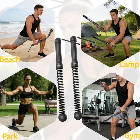 حبال معركة بدون حبال لصالة الألعاب الرياضية المنزلية، حبل معركة لاسلكي مرجح، حبال تمرين محمولة لتدريبات HIIT والقوة، حبال معركة ثقيلة للرجال والنساء (أسود) in Kuwait