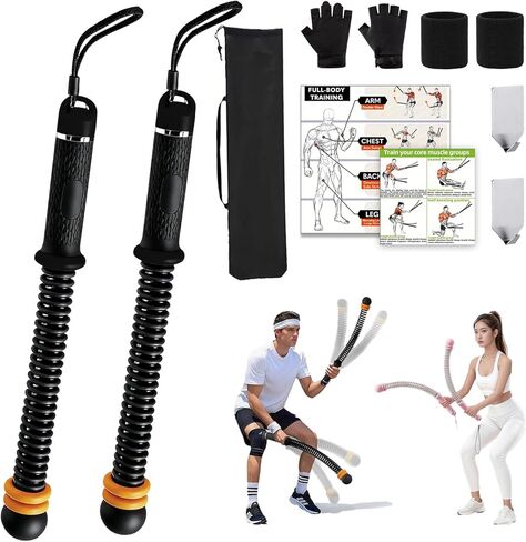 حبال معركة بدون حبال قابلة للتعديل، حبل تدريب لاسلكي محمول للجيم المنزلي - HIIT، قوة وتمارين القلب منخفضة التأثير، مقاومة متغيرة، تدريب هادئ للرجال والنساء، يتضمن حقيبة تخزين in Kuwait