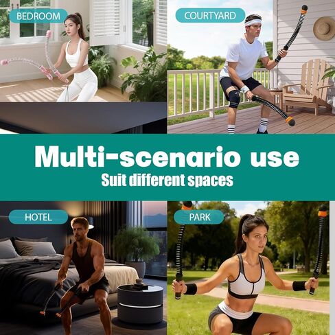 حبال معركة بدون حبال قابلة للتعديل، حبل تدريب لاسلكي محمول للجيم المنزلي - HIIT، قوة وتمارين القلب منخفضة التأثير، مقاومة متغيرة، تدريب هادئ للرجال والنساء، يتضمن حقيبة تخزين in Kuwait